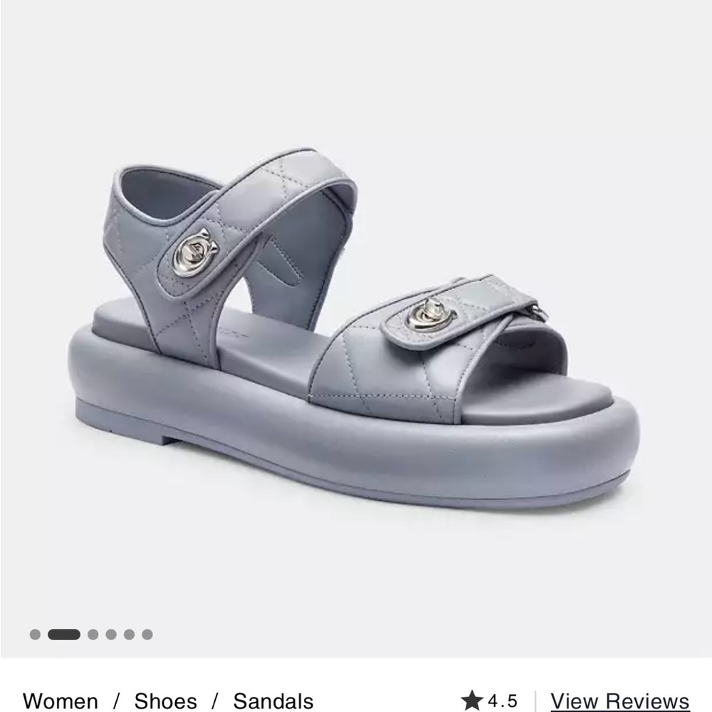Coach womens quilted platform sandal womens 8.5 new
